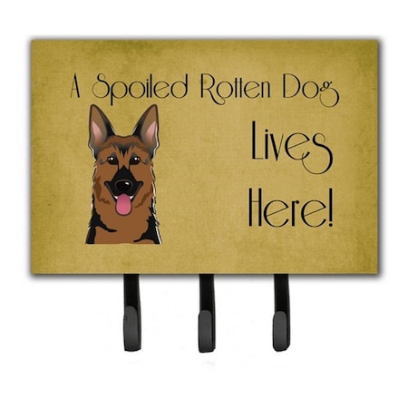 Jensendistributionservices German Shepherd Spoiled Dog Lives Here Leash & Key Holder MI1659505